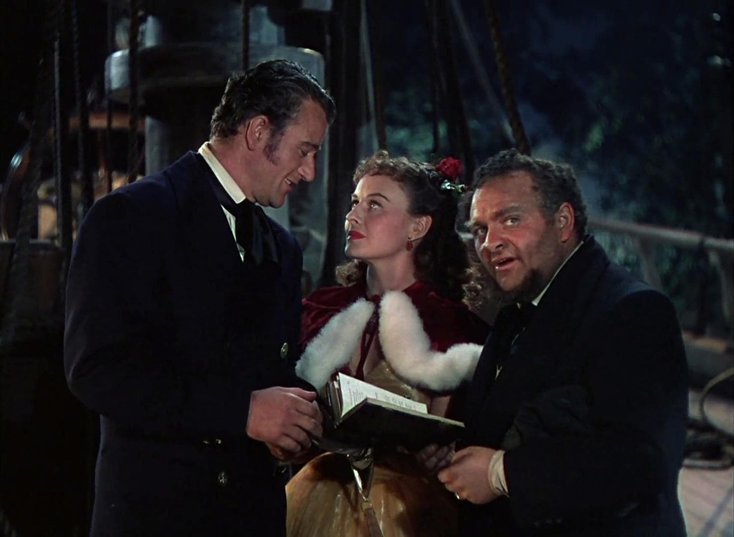 John Wayne, Paulette Goddard, and Louis Merrill in Reap the Wild Wind (1942)
