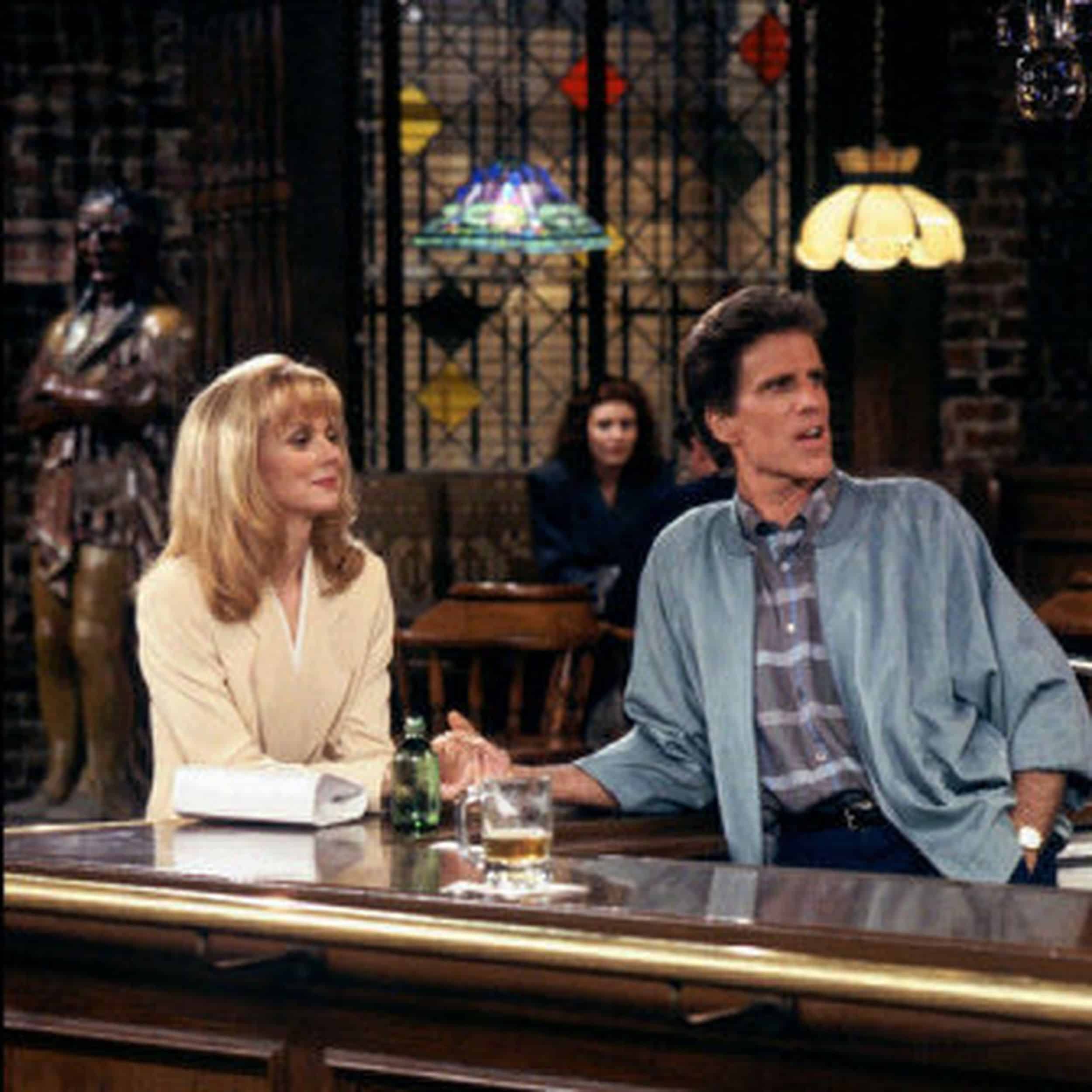 Ted Danson and Shelley Long in Cheers (1982)