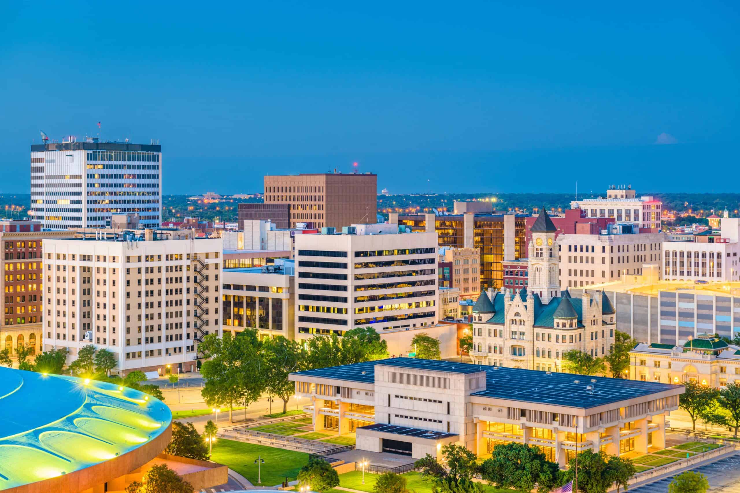 Sedgwick Kansas | Wichita, Kansas, USA Downtown Skyline