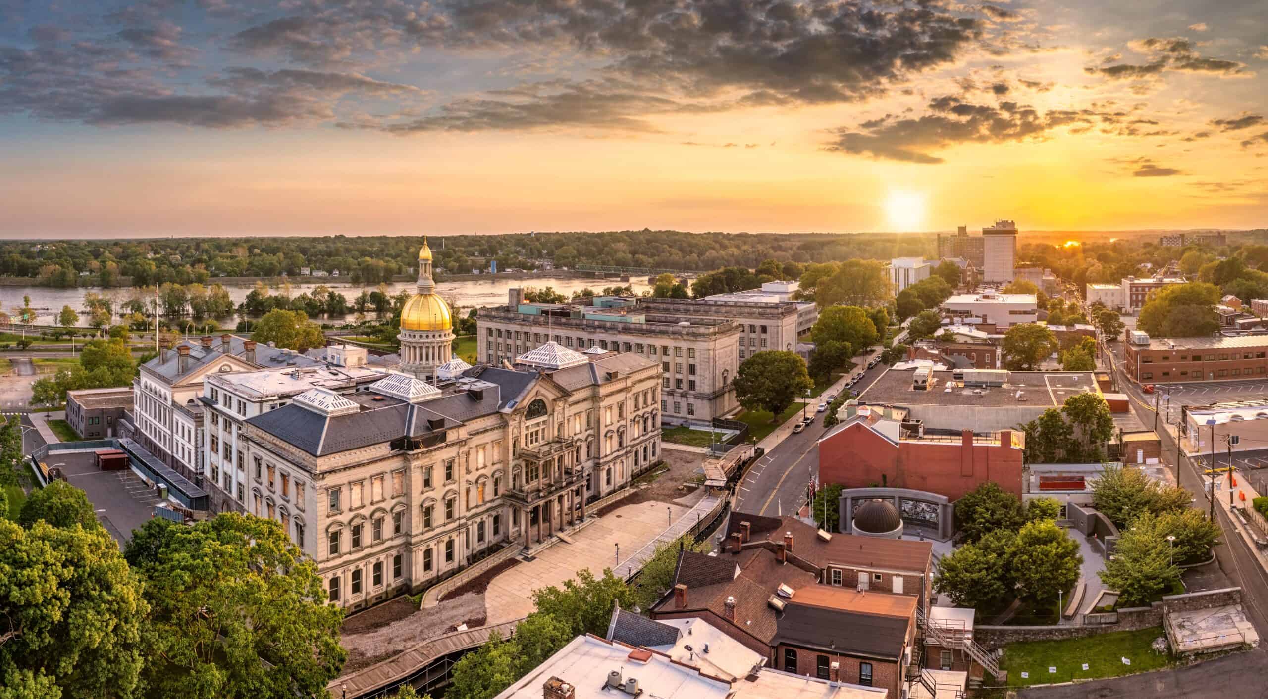 New Jersey state image | Aerial panorama of Trenton New Jersey skyline