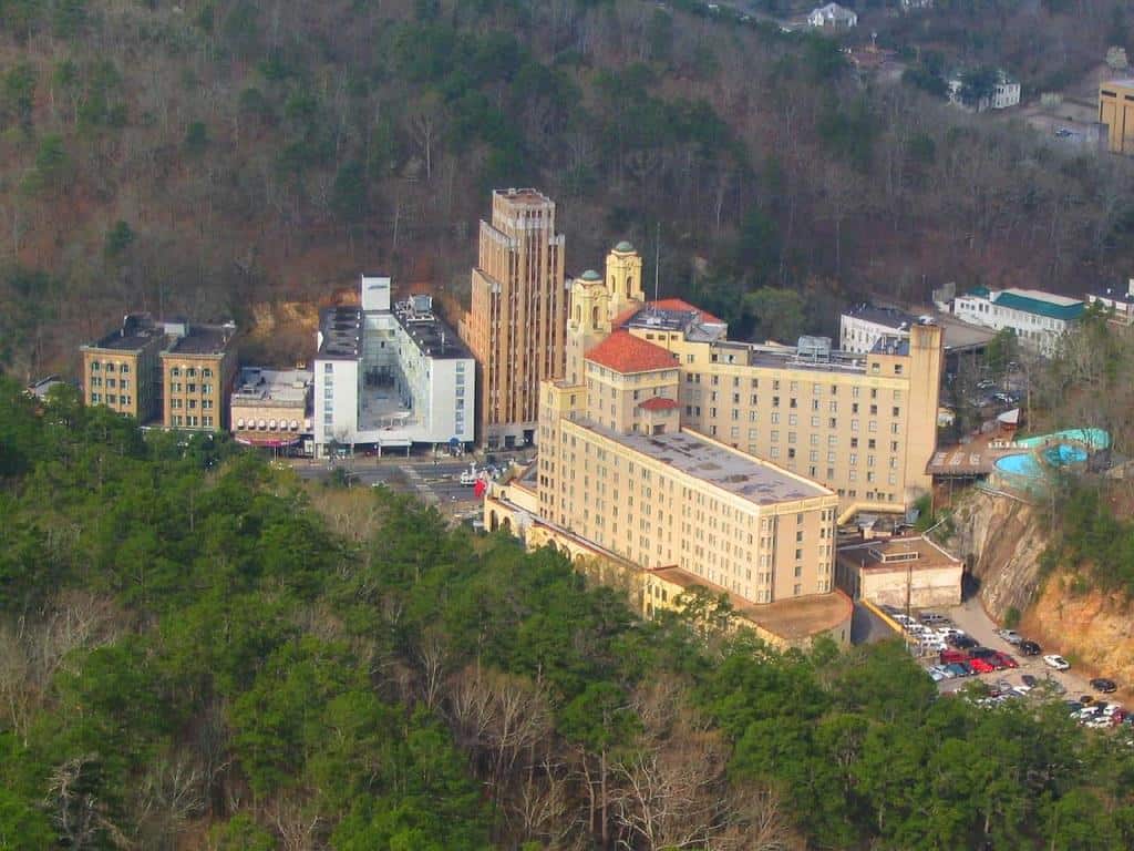 Arlington Resort Hotel & Spa, as Seen from Hot Springs Mountain Tower, Hot Springs National Park, Arkansas. by Ken Lund