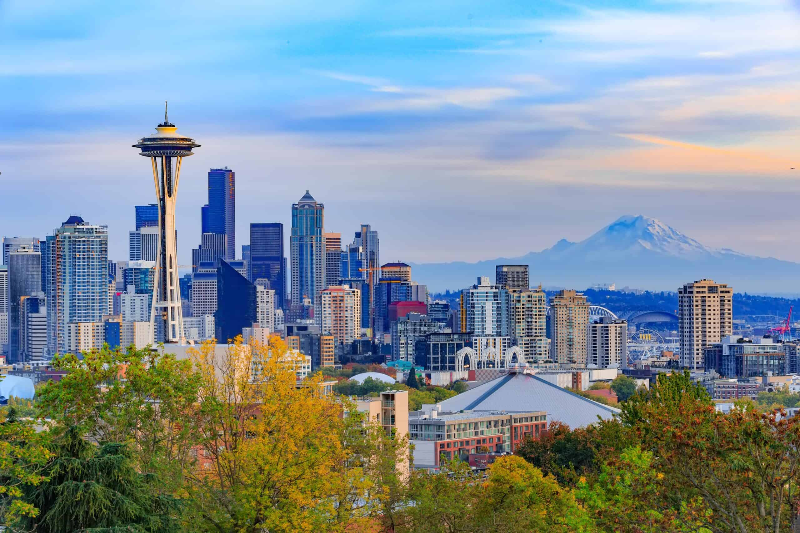 Washington state image | Space Needle and Seattle downtown