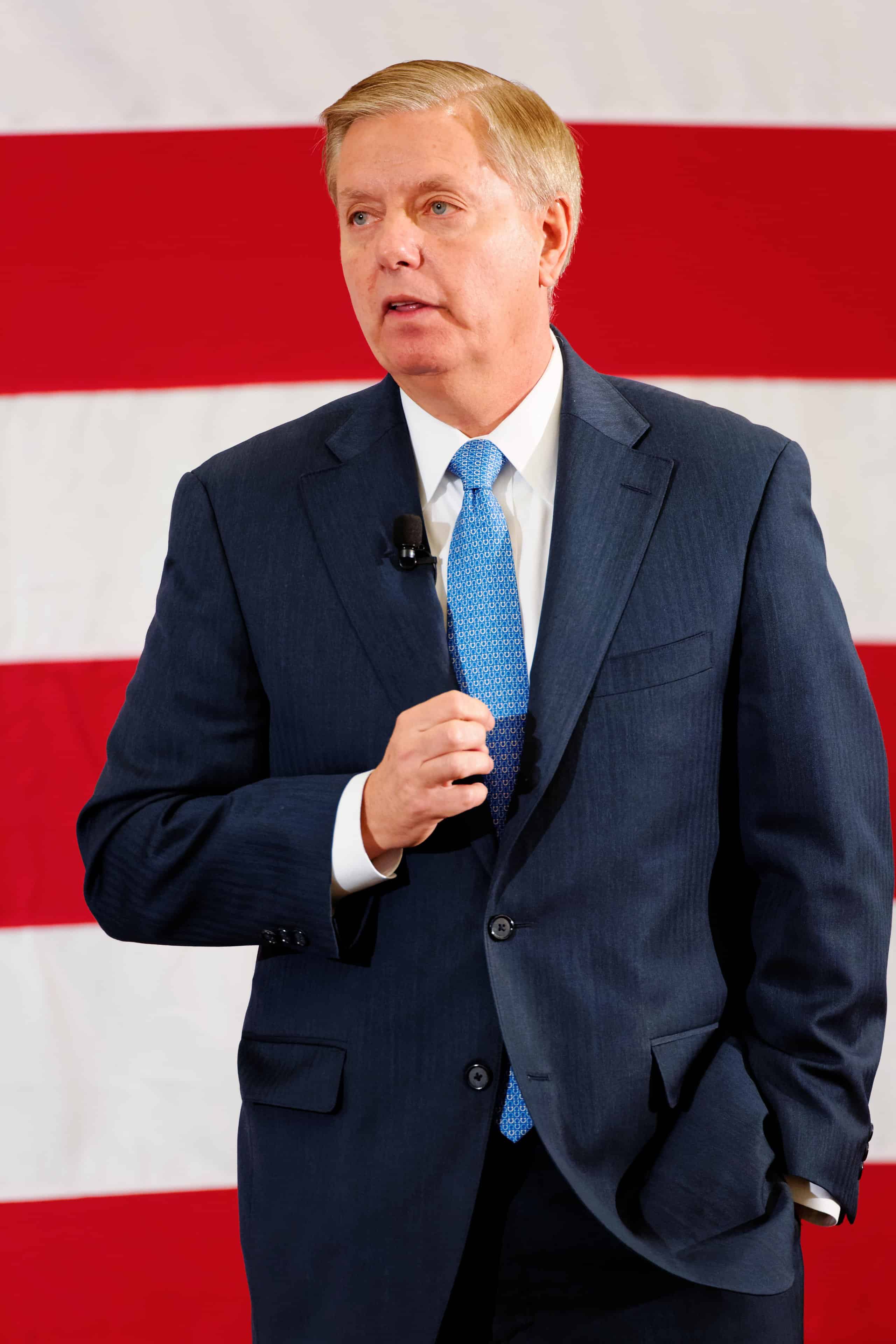 US Senator of South Carolina Lindsey Graham at FITN in Nashua, NH by Michael Vadon 02 by Michael Vadon