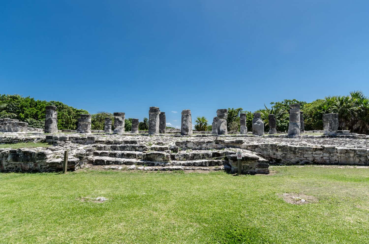 Archaeoligical site of El Rey near the Mirador in the Hotel Zone of Cancun