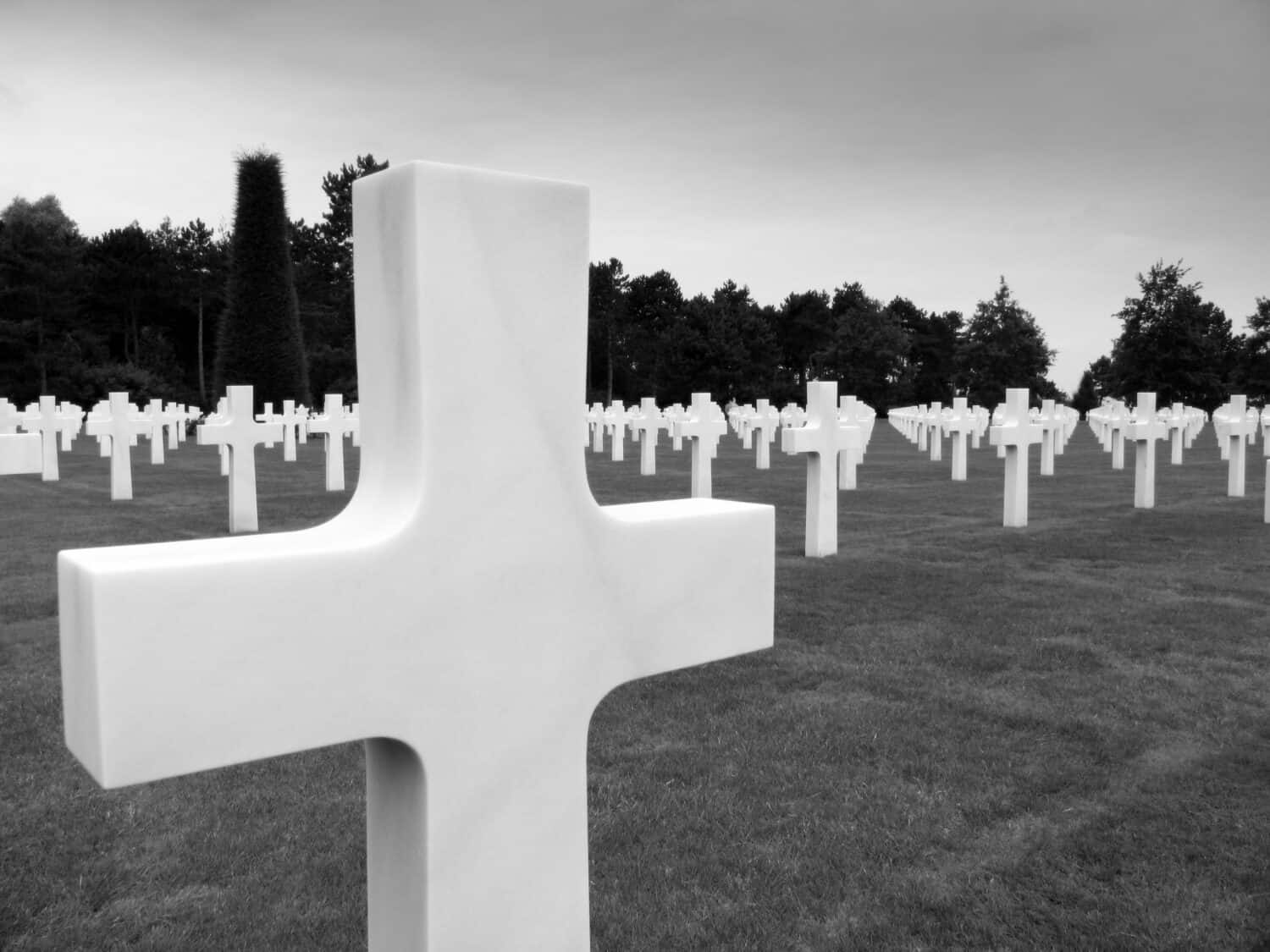 The graves , Normandy American Cemetery , Colleville sur mer , Normandy , France