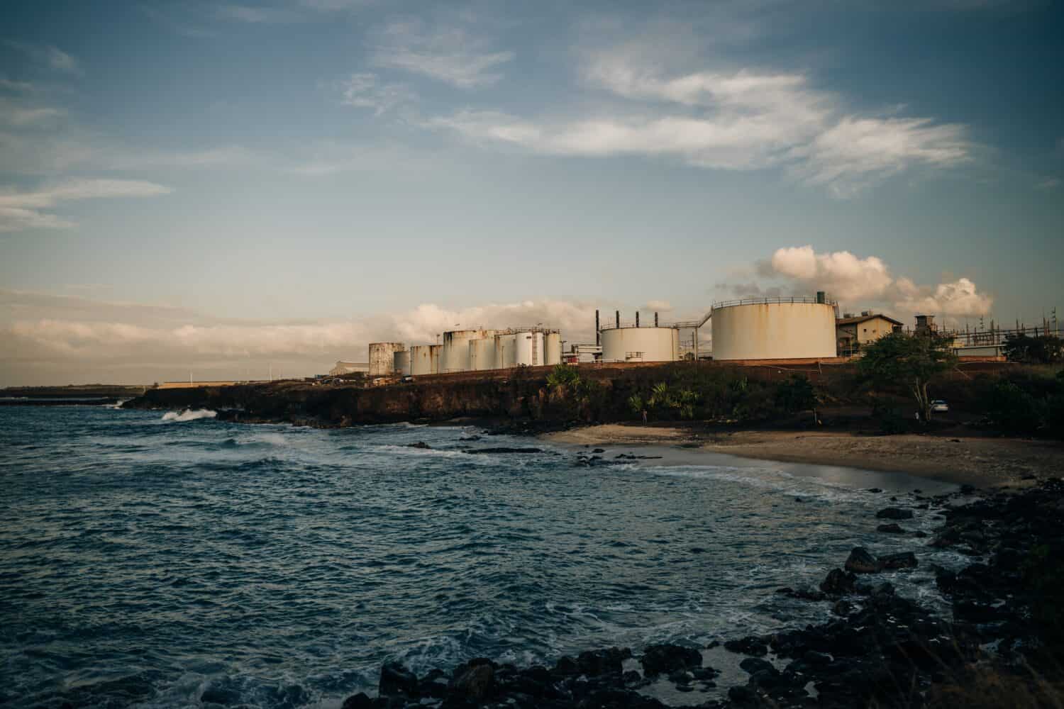 hydroelectric factory in Kauai Hawaii - dec 2022. High quality photo