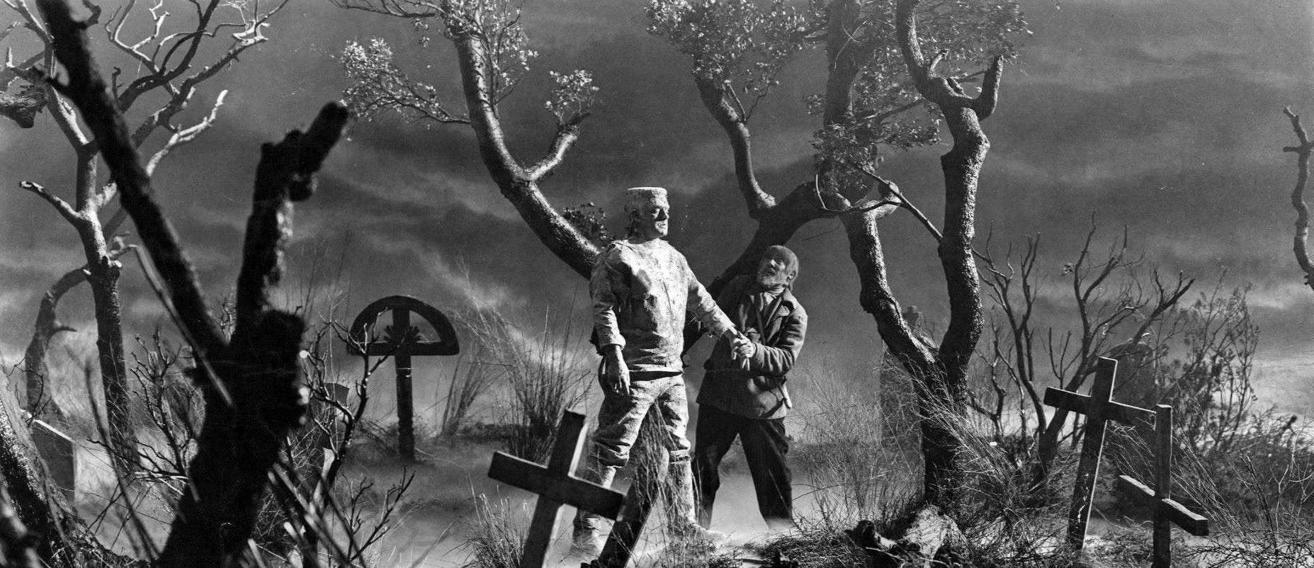 Bela Lugosi and Lon Chaney Jr. in The Ghost of Frankenstein (1942)
