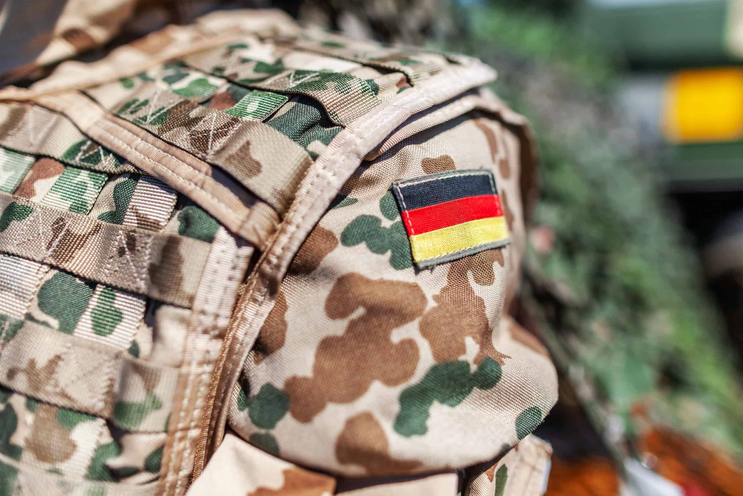 Military Germany | German flag on a German desert soldier uniform