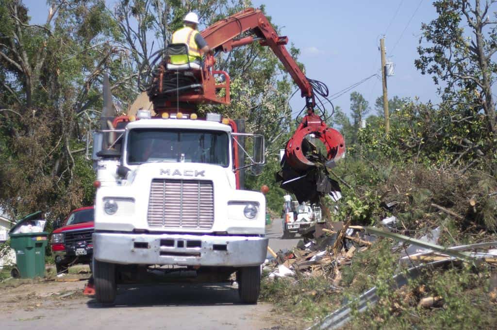 Cleaning debris after severe spring storms in Alabama by USACE HQ