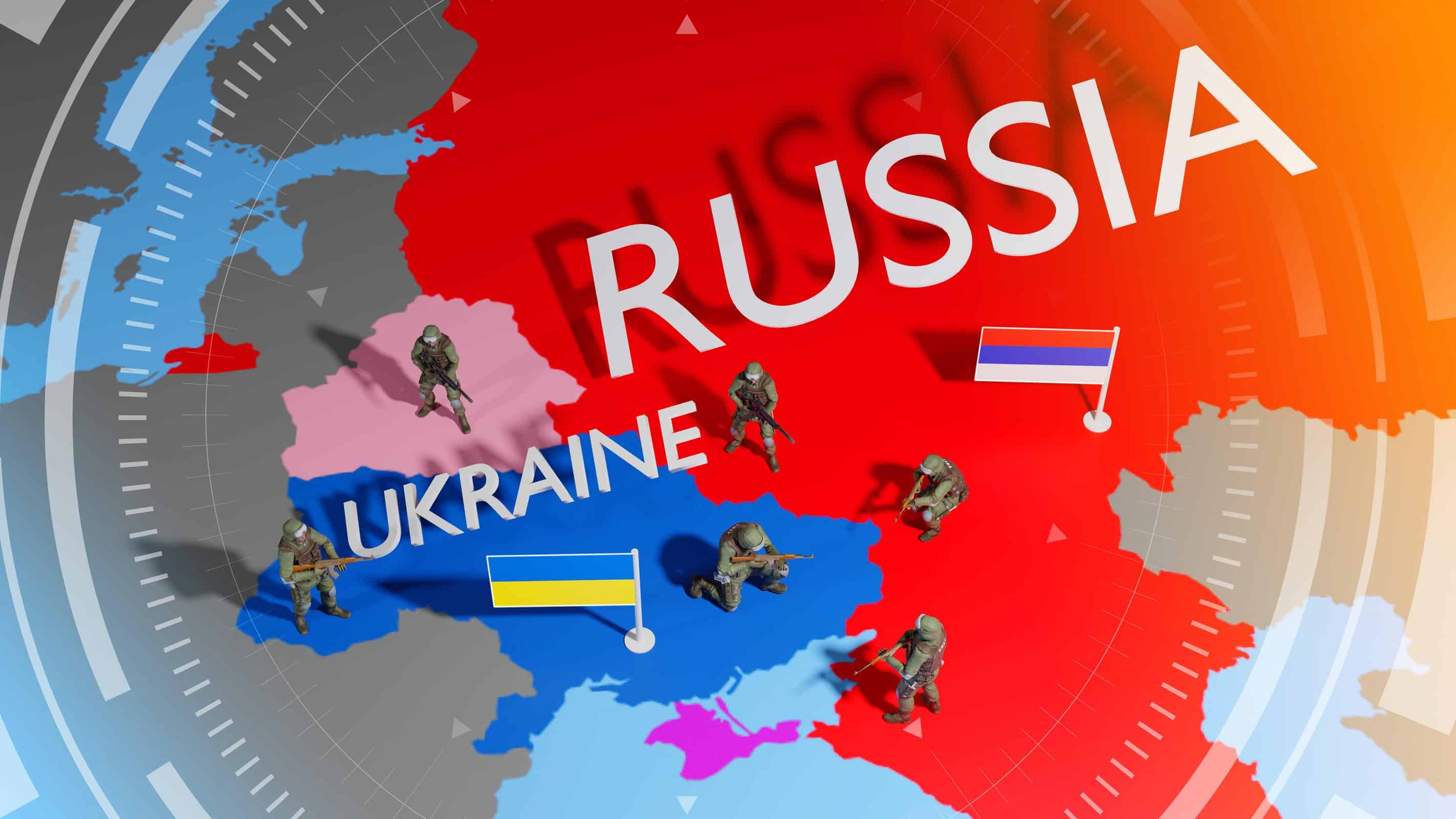 Russia Ukraine | Map of the crisis in Ukraine. Military conflict between Ukraine and Russia.