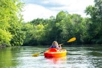 Elk River, Minnesota | Young Girl Kayaking on Elk River