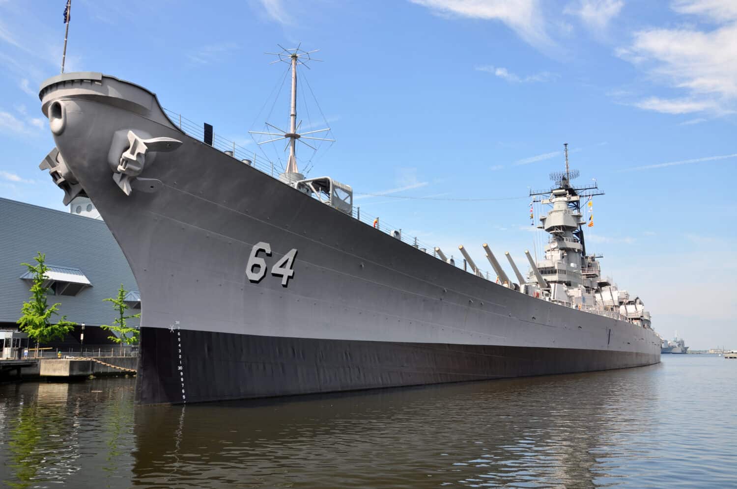 USS Wisconsin Battleship (BB-64) in Norfolk, Virginia VA, USA.