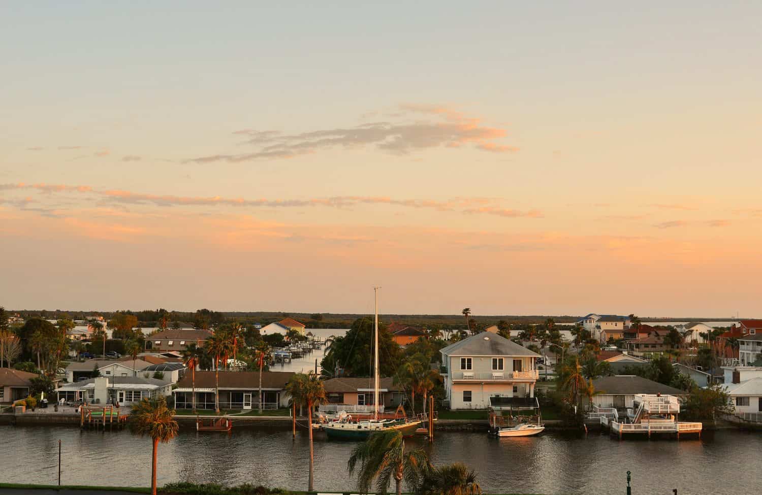 Cityscape of Hudson on the Florida Gulf Coast