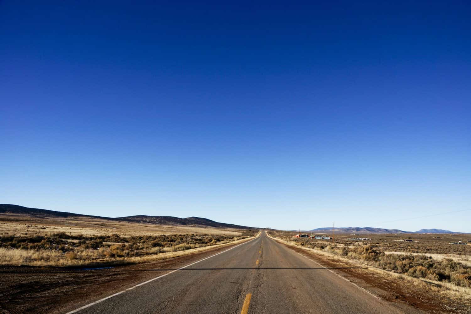 Empty road near Taos New Mexico