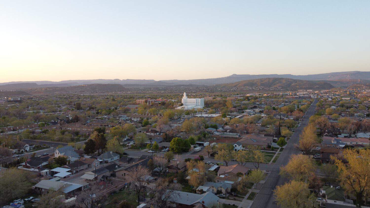 Downtown St George Utah drone photography