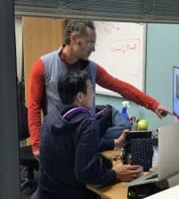 Dr. Alex Karp at work.