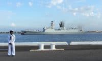 chinese+military+Frigate | The Chinese frigate Yiyang pulls into Naval Station Mayport.