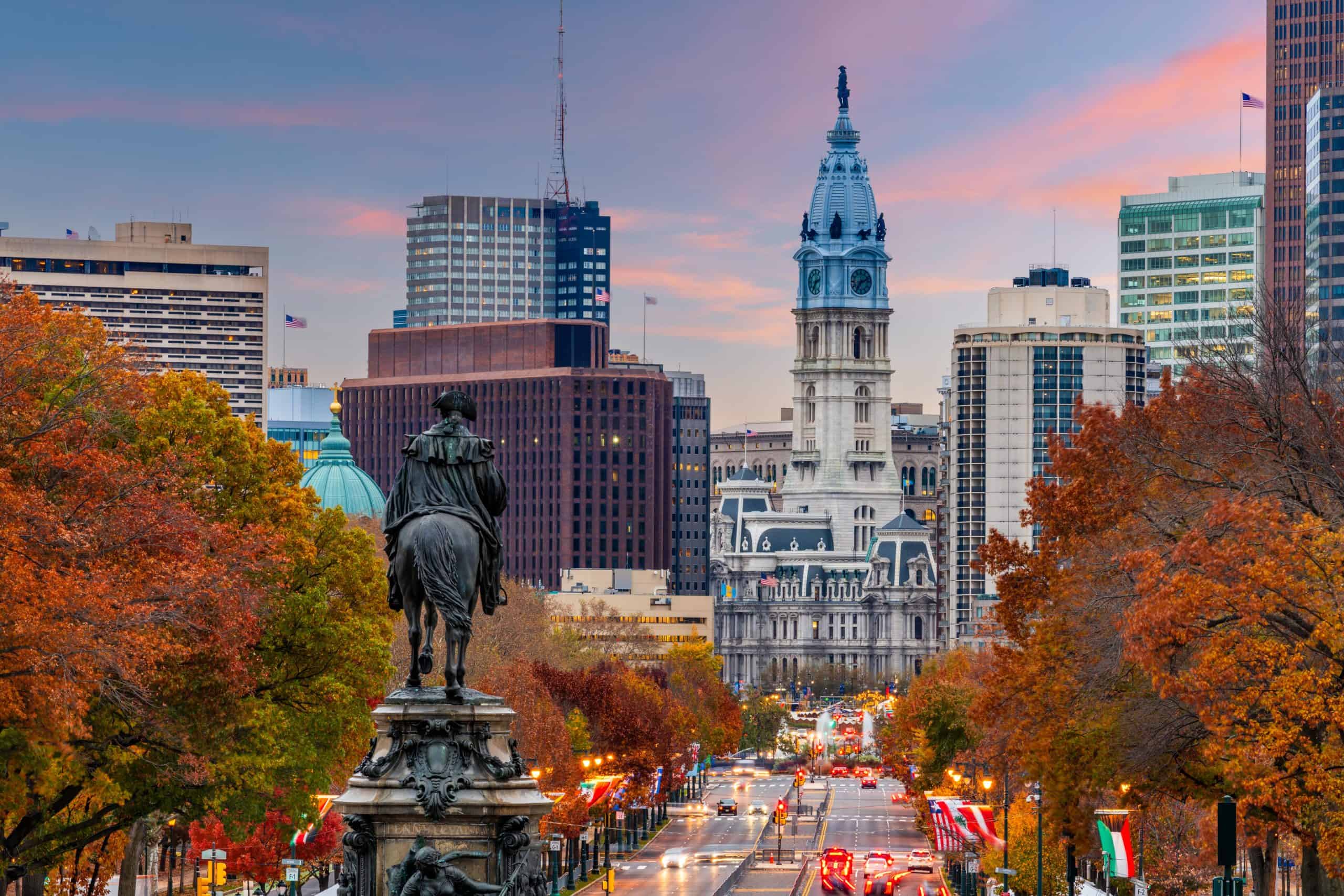 Pennsylvania | Philadelphia, Pennsylvania, USA Overlooking Benjamin Franklin Parkway