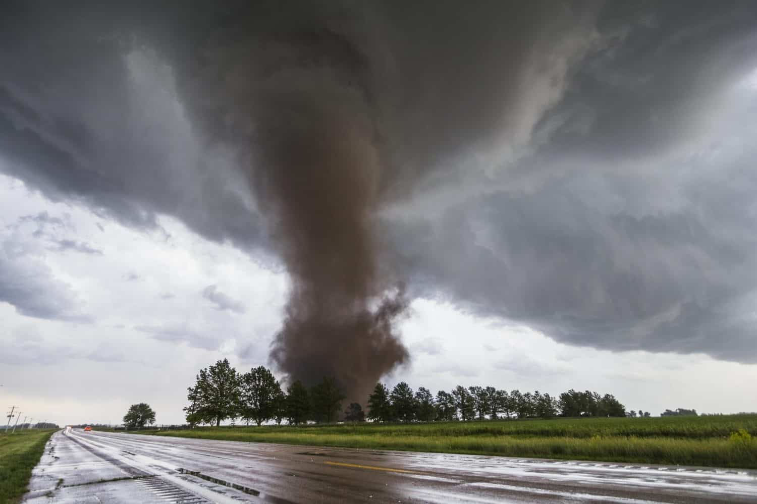 The wrath of nature. Tornado in Arizona USA. Photo from the event center. Hurricane.