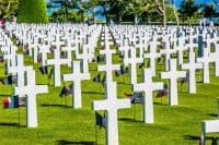 D-Day Memorial, Normandy France, Crosses, Military cemitery