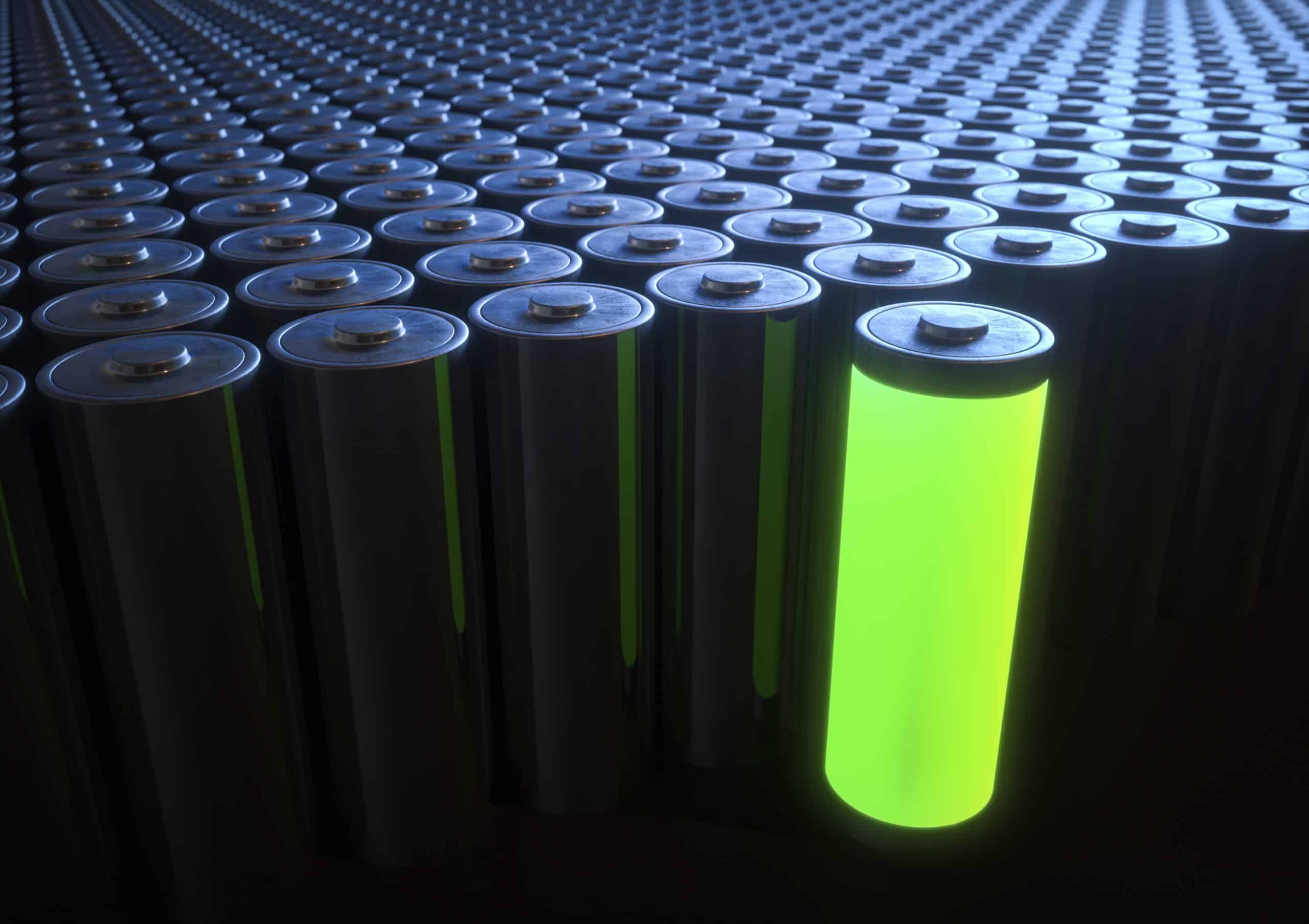 Recycling of renewable energy batteries, illustration