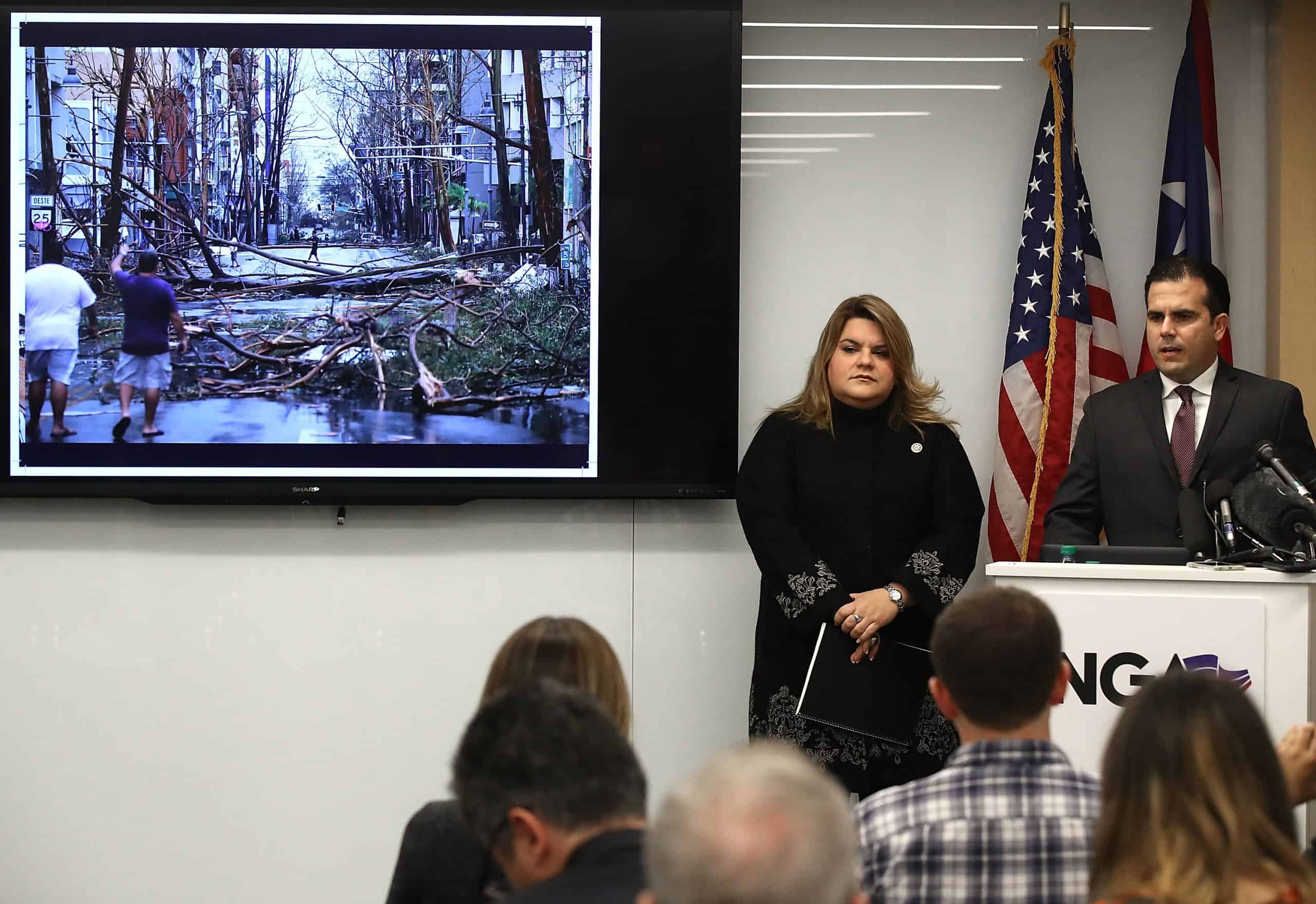 Puerto Rico Governor Ricardo Rossello holds a press conference in DC regarding the ongoing hurricane relief efforts on the island