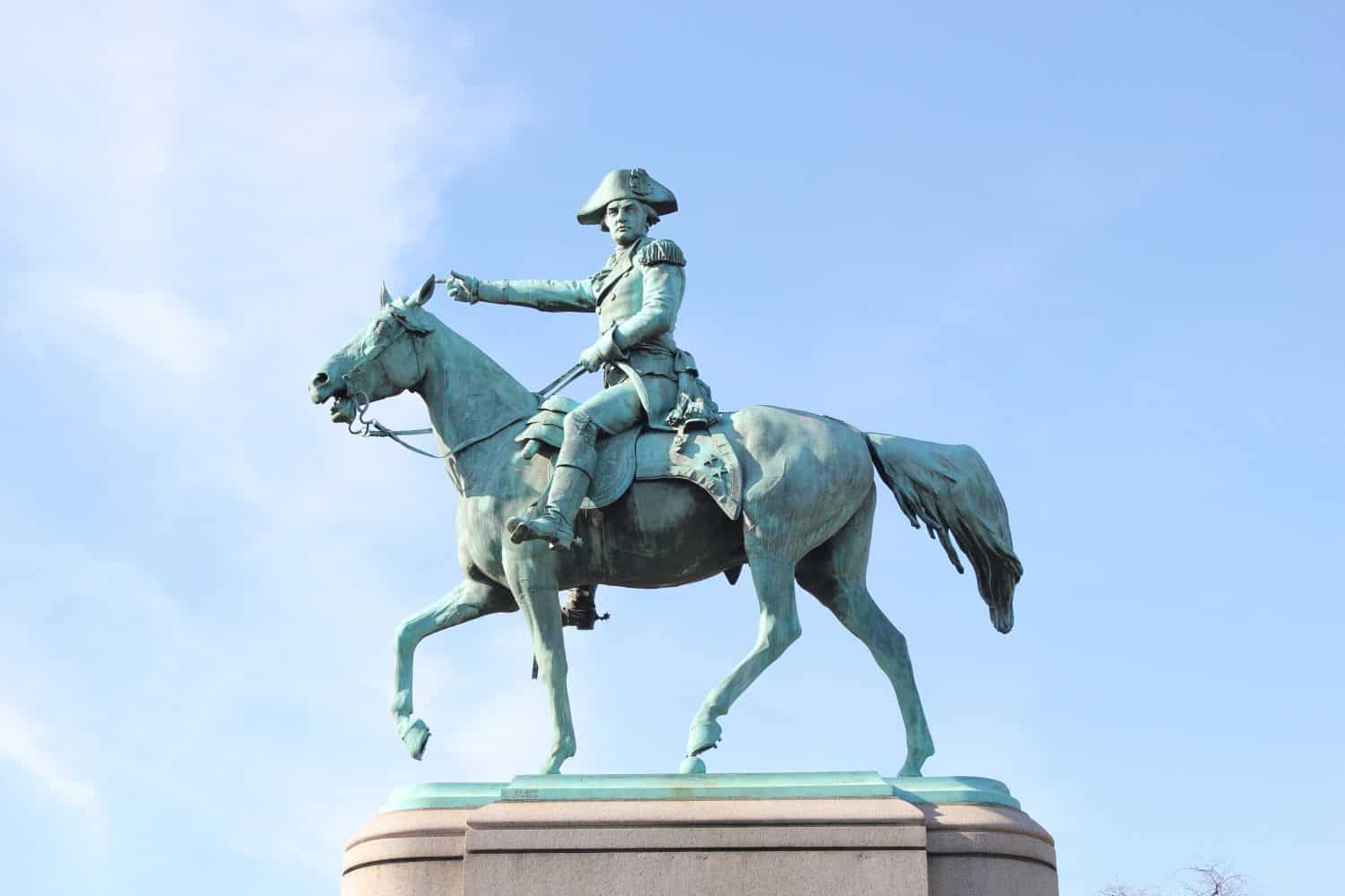 Equestrian statue of Nathanael Greene in Stanton Park, Washington, DC