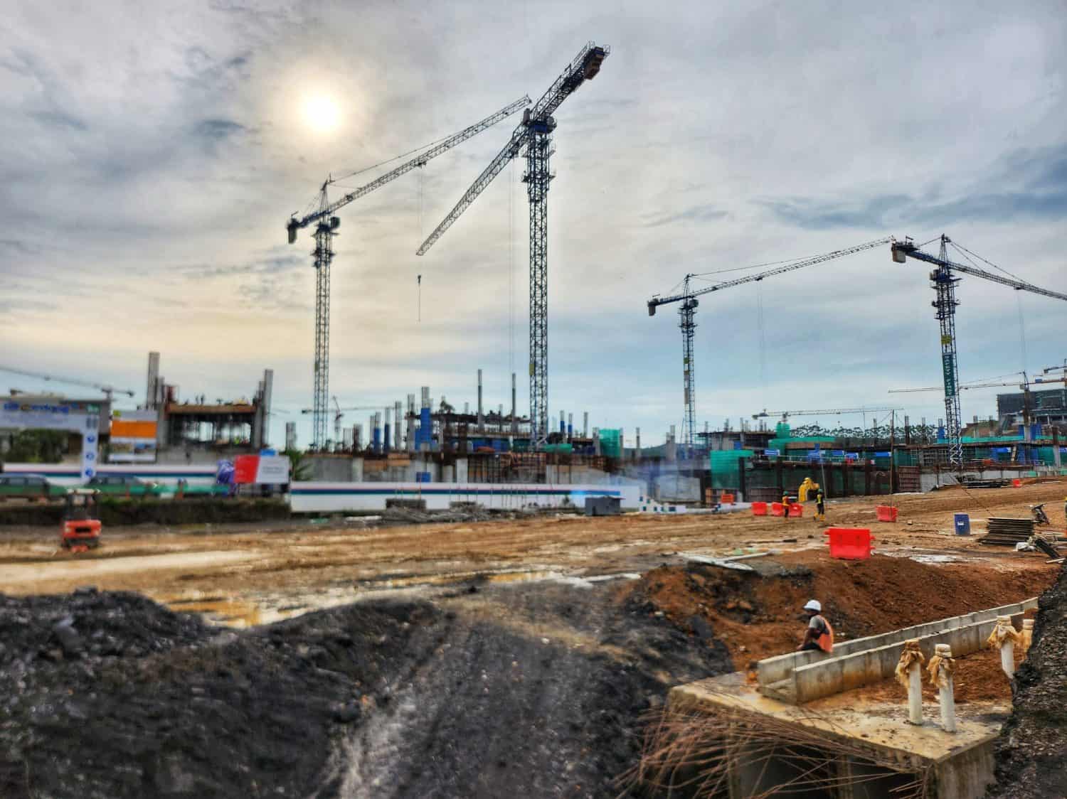 The construction site of the New Capital of Indonesia called Nusantara in East Kalimantan. Capitala Nusantara - Ibu Kota Nusantara (IKN).