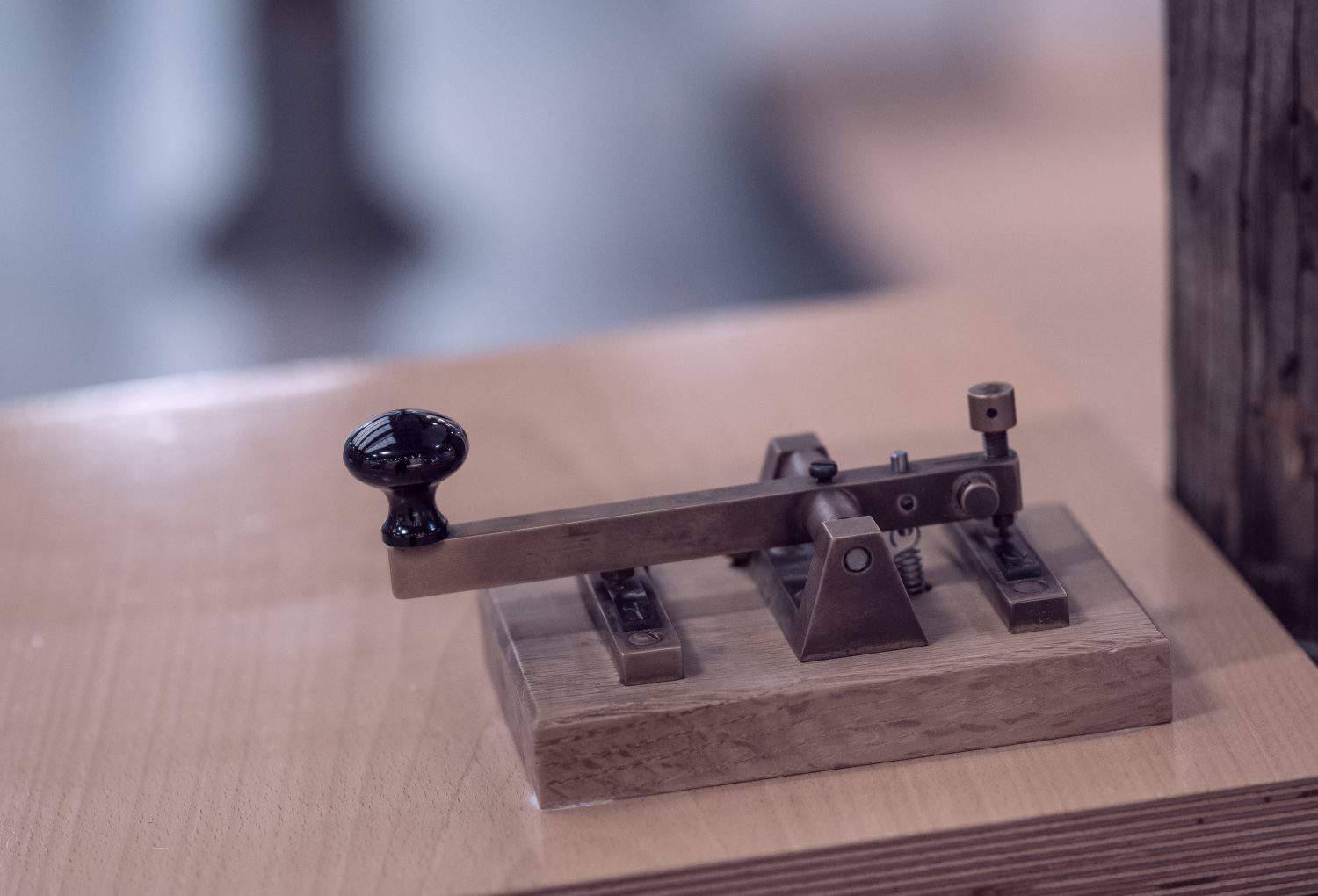 the telegraph key of the telegraph machine