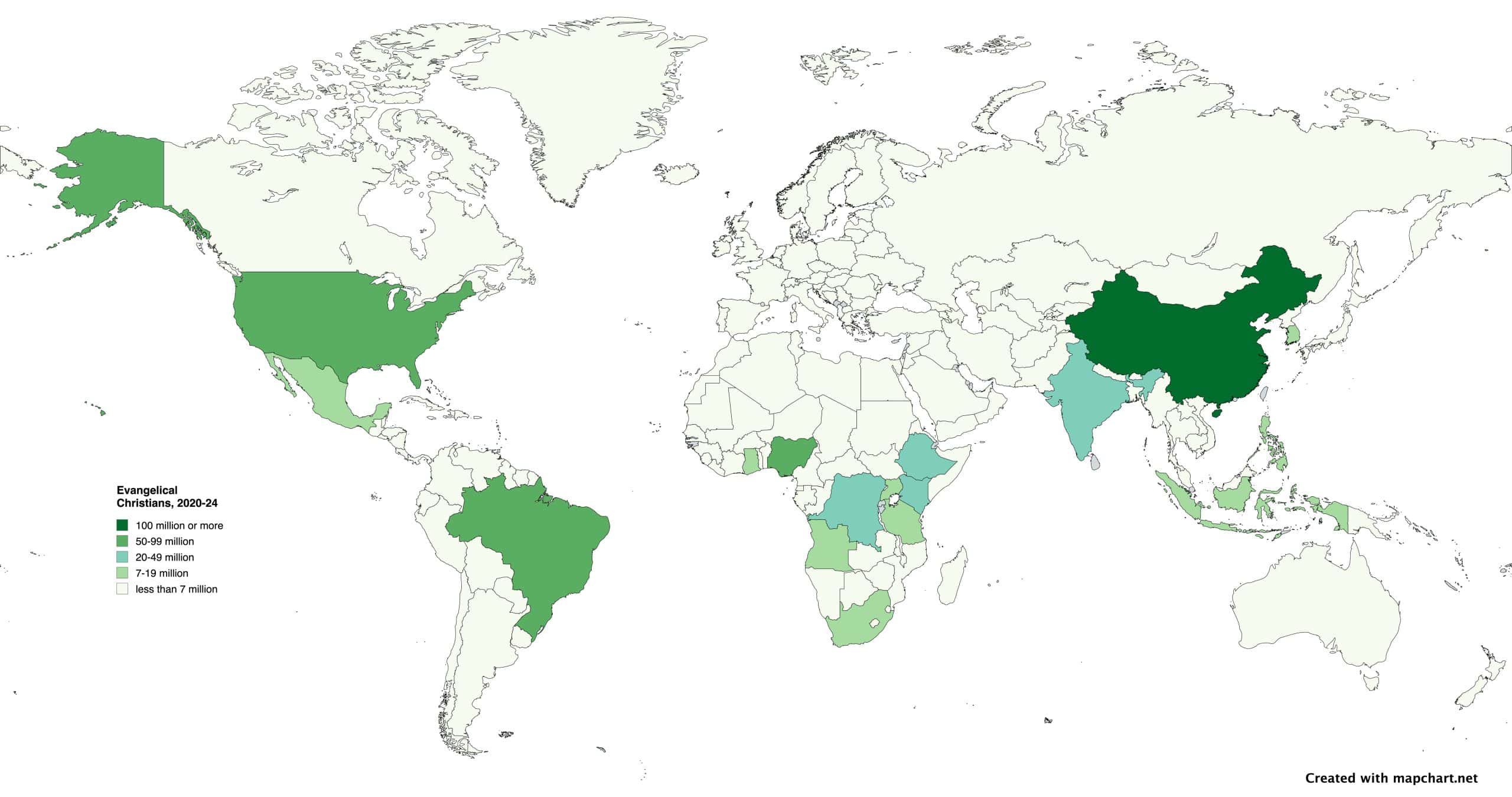 Most Evangelical Christians Live in These 17 Countries - 24/7 Wall St.