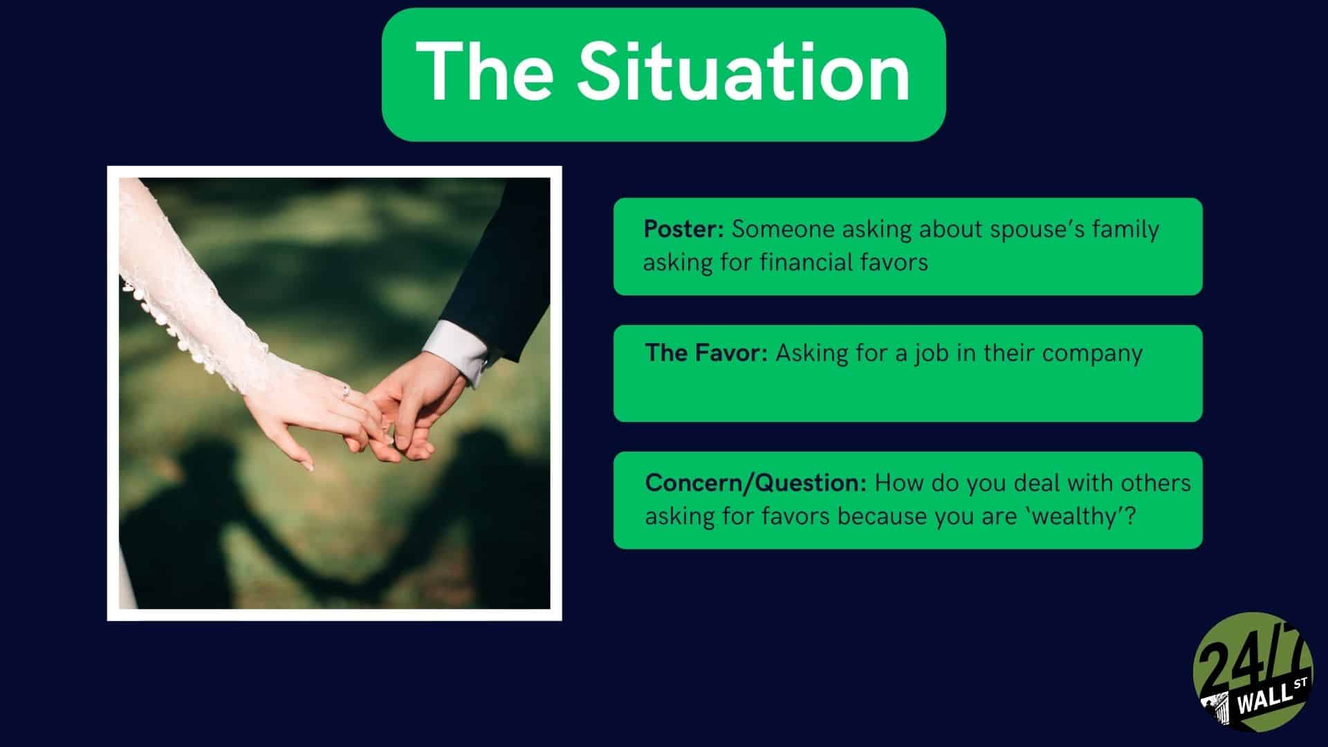 Spouse's family and favors