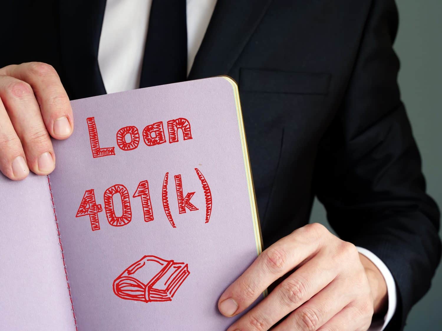 Financial concept about Loan 401K with phrase on the sheet.