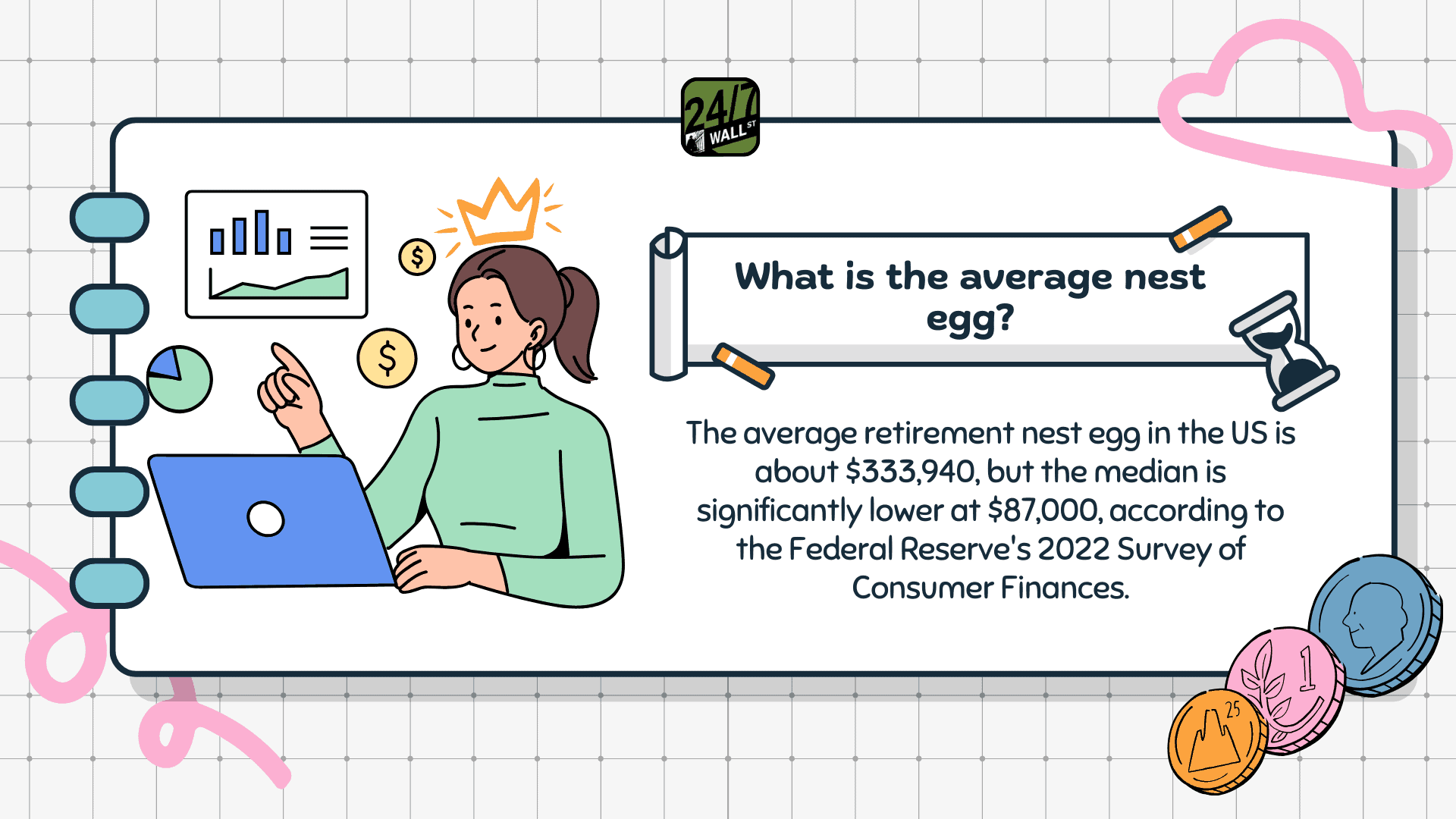What is the average nest egg?