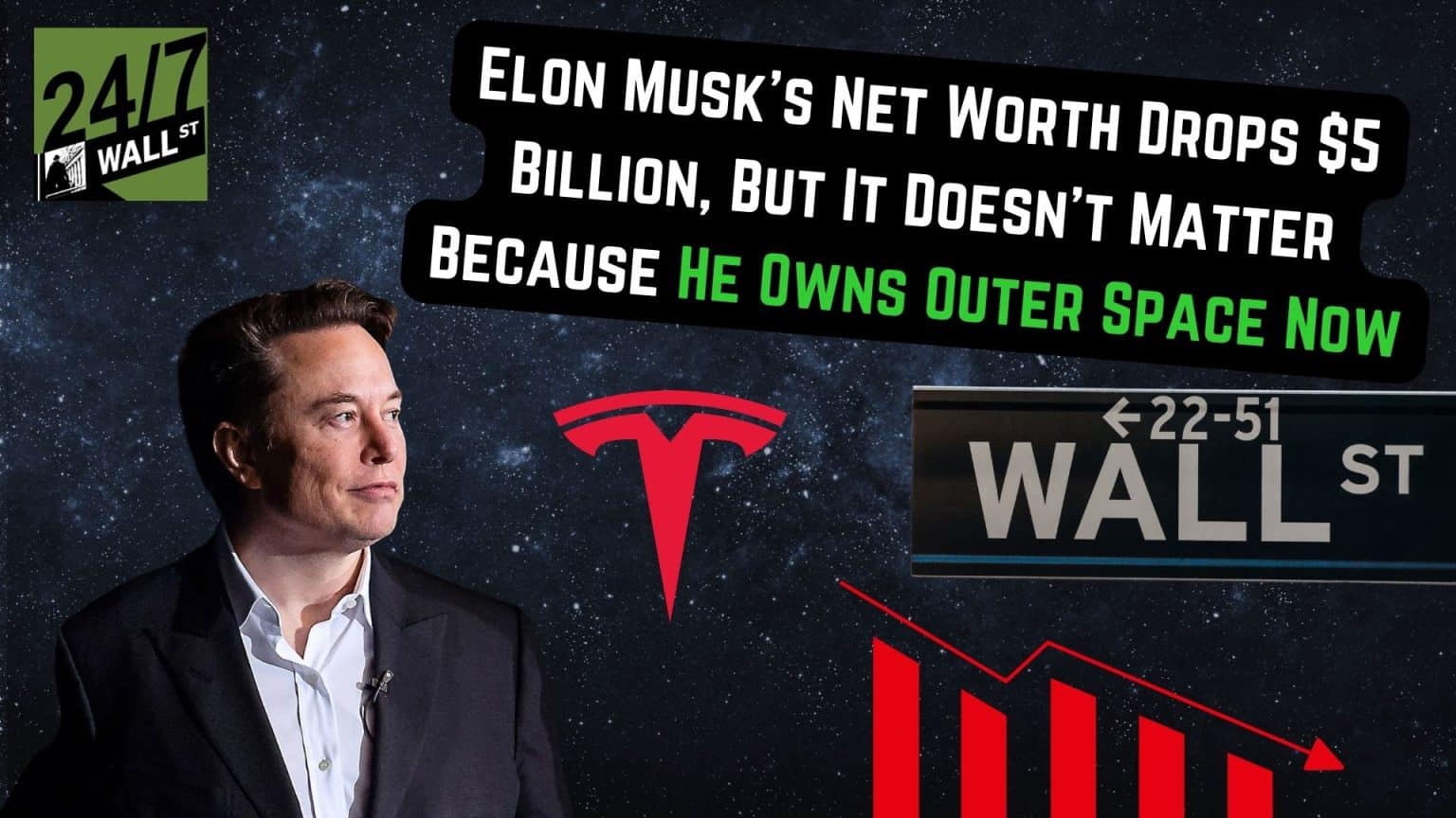 Elon Musk's Net Worth Drops 5 Billion, But It Doesn't Matter Because