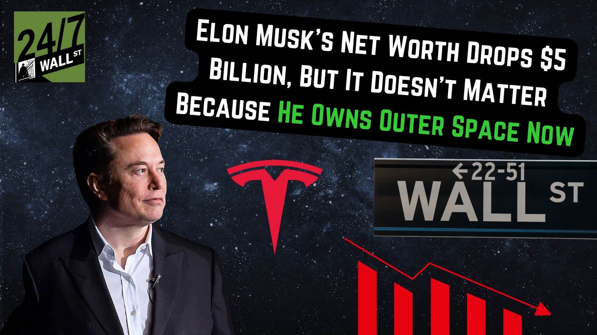 Elon Musk’s Net Worth Drops 5 Billion, But It Doesn’t Matter Because