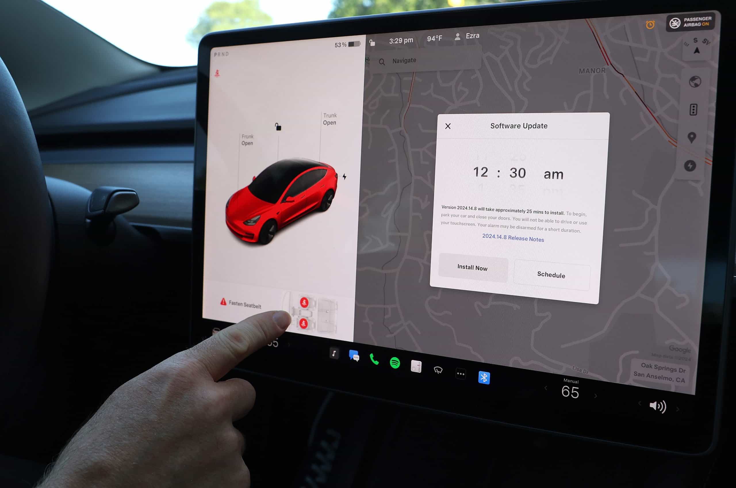 Tesla Issues Recall For Over 100,000 Vehicles Over Seat Belt Warning System