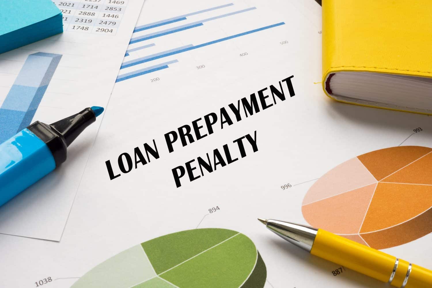 Financial concept about LOAN PREPAYMENT PENALTY with phrase on the piece of paper.