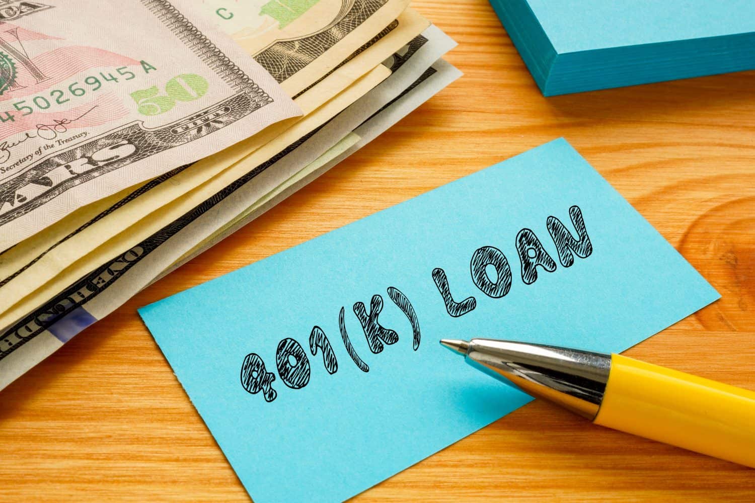 401(K) LOAN phrase on the page.