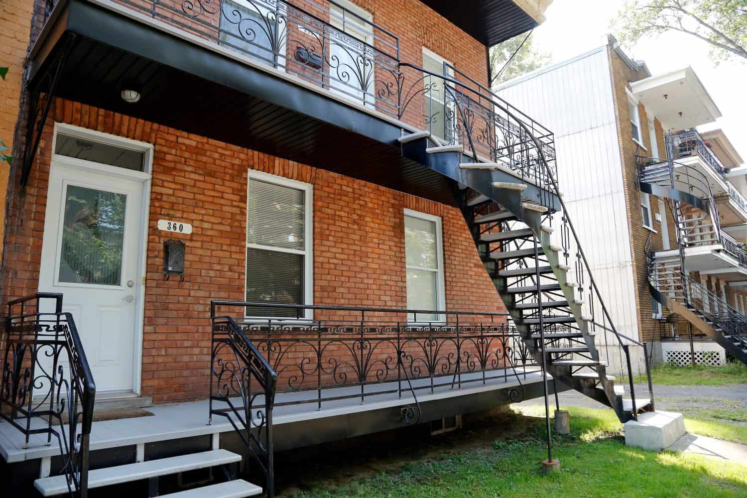 Entrance to the first floor of a duplex.