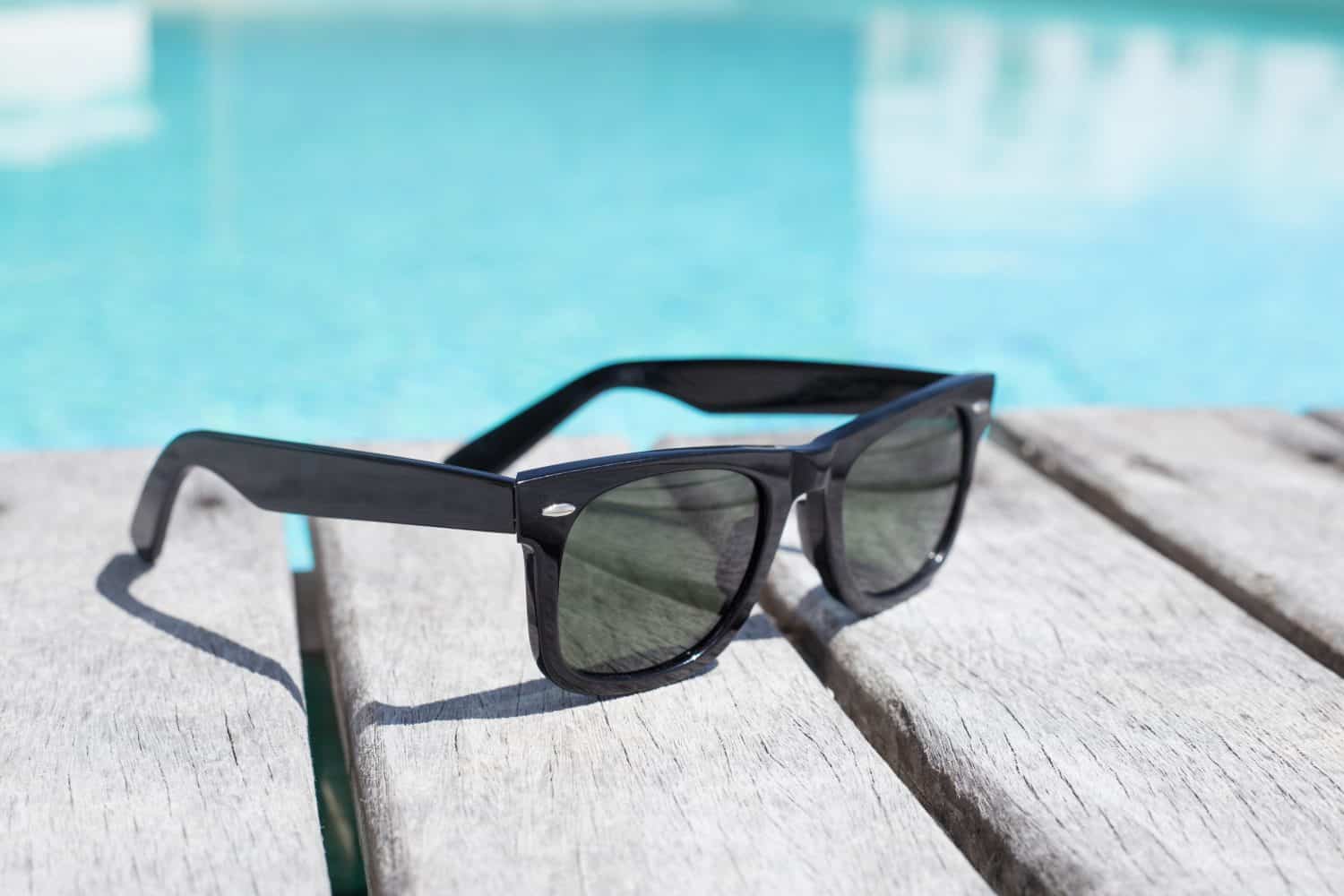 Sunglasses by the pool