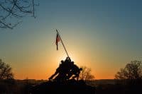 The sun is rising in Washington DC / The daybreak of Washington DC / The rising sun beyond the US Capitol.
