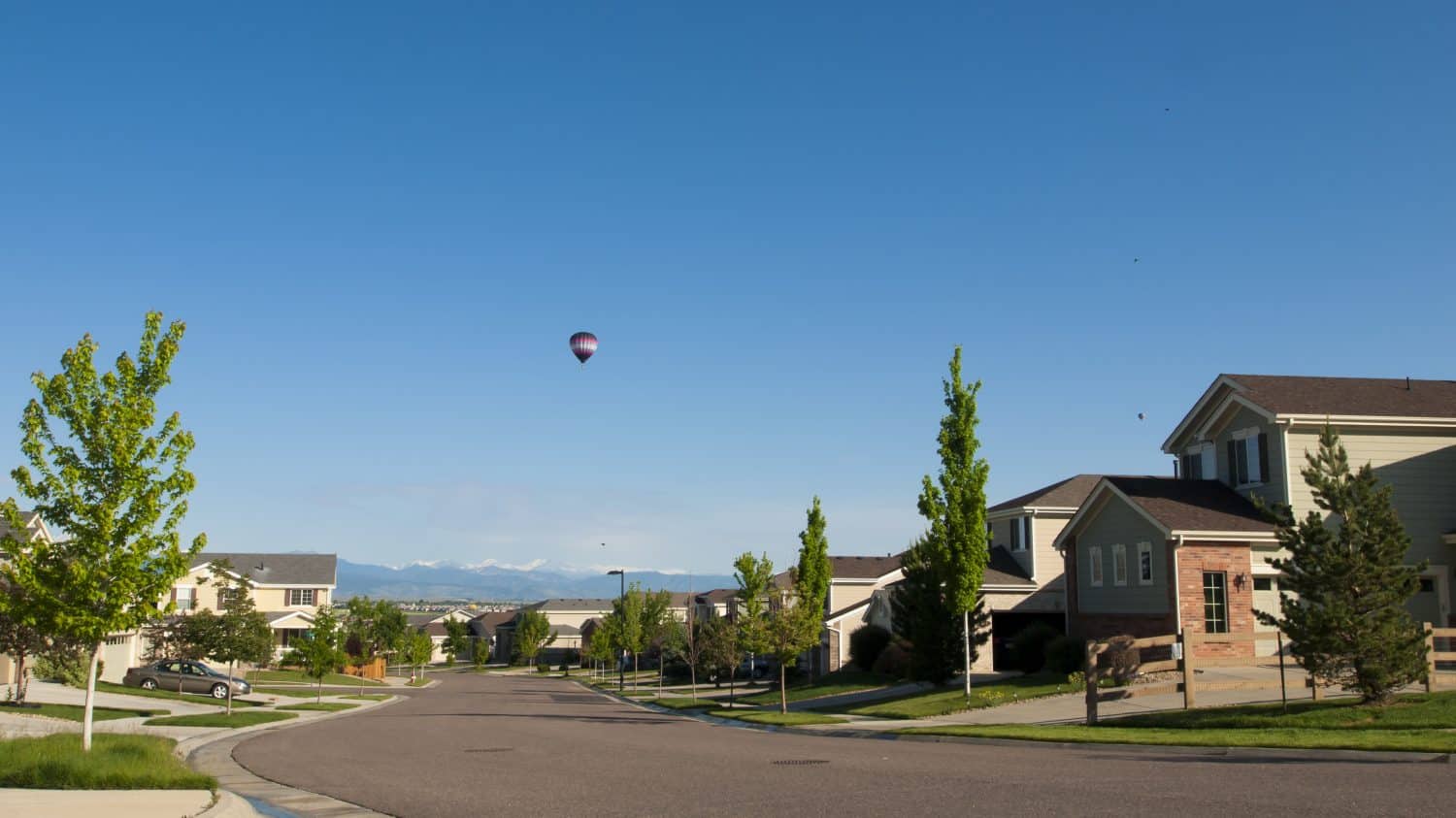 Suburban subdivision in town of Erie, Colorado.