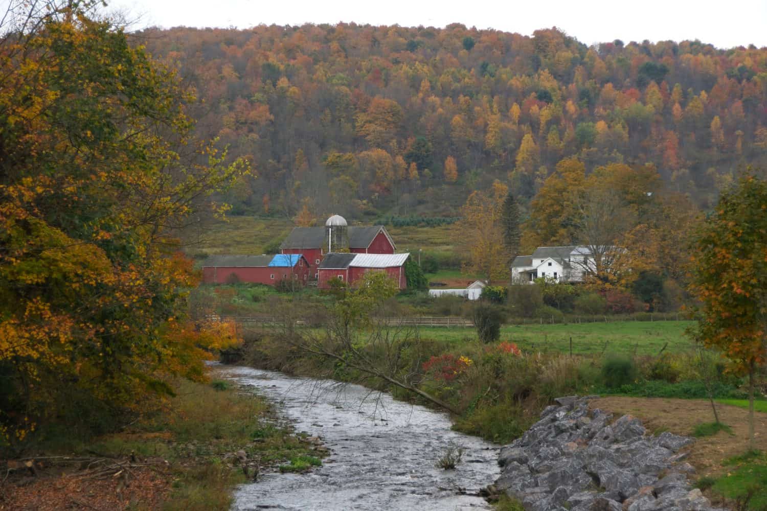 Farm near Delhi New York in autumn