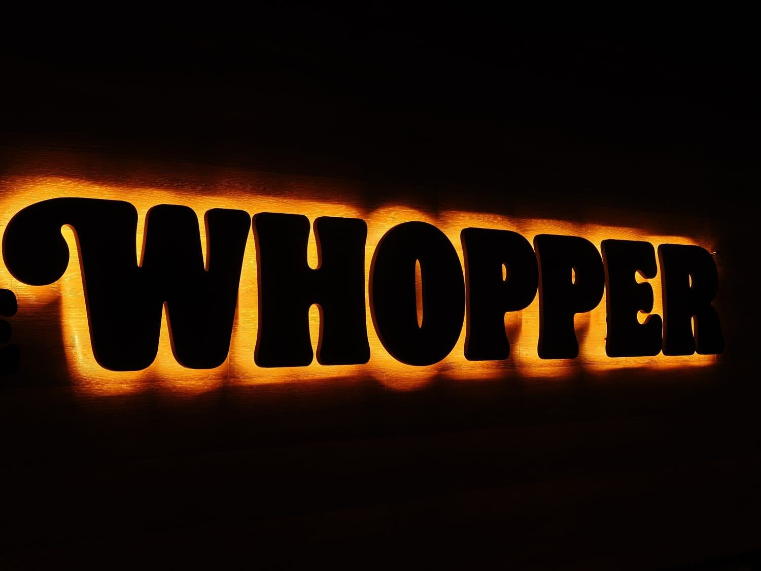 A Whopper its fire light wording