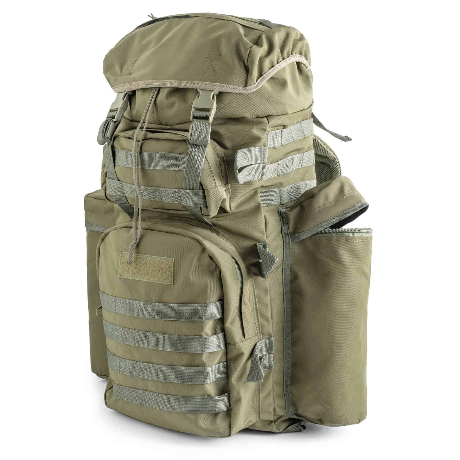 Tactical military backpack in khaki color