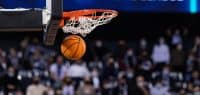 basketball game focus on ball