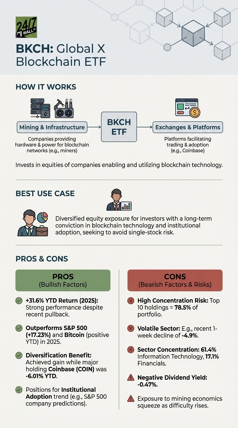 Global X Blockchain ETF Is The Best Way to Bet on Blockchain In 2026 | BKCH  - 24/7 Wall St.