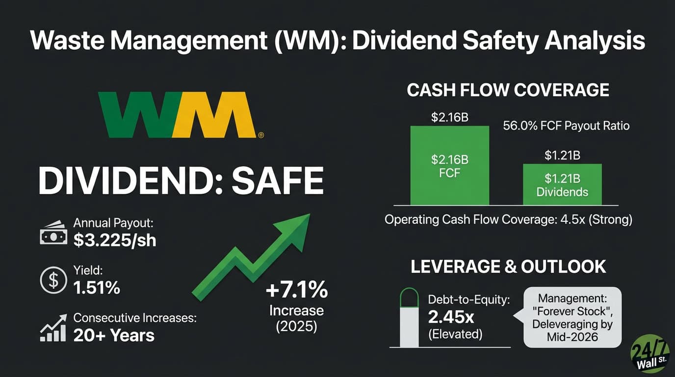 Waste Management's 1.51% Yield Is Safe With a 56% Payout Ratio and Growing Cash Flow