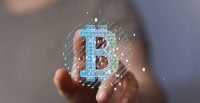 Digital Bitcoin Currency Transaction Concept