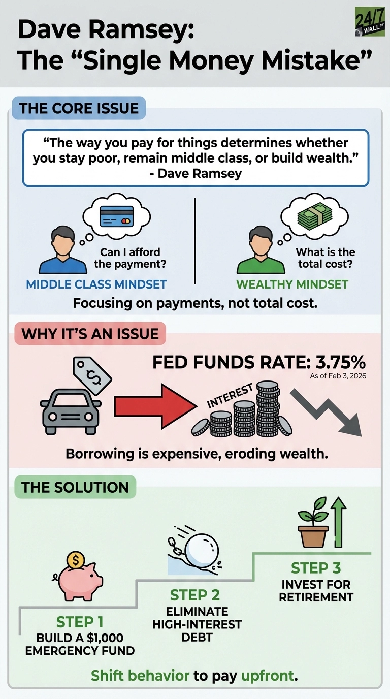 An infographic titled 'Dave Ramsey: The 